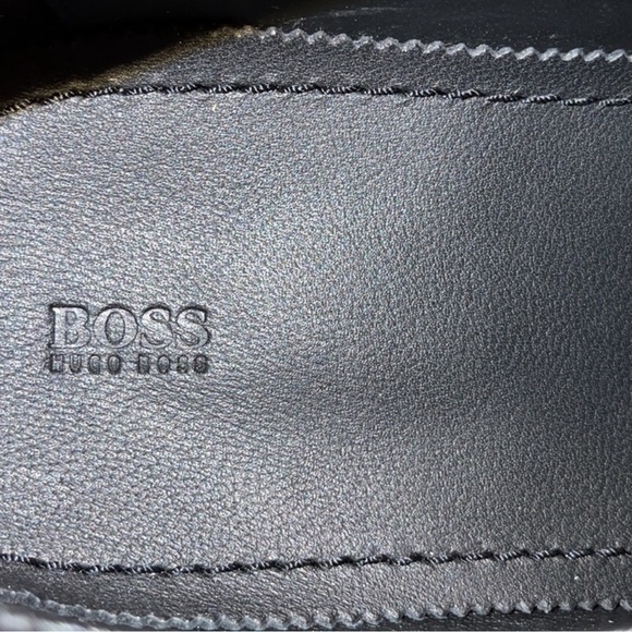 HUGO BOSS Highline Derby Oxford Dress Shoes BLACK LEATHER SIZE 8.5 - Picture 12 of 15